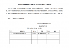 关于张家港锦隆重件码头有限公司二级安全生产